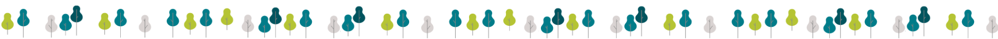 Green, blue, and gray trees